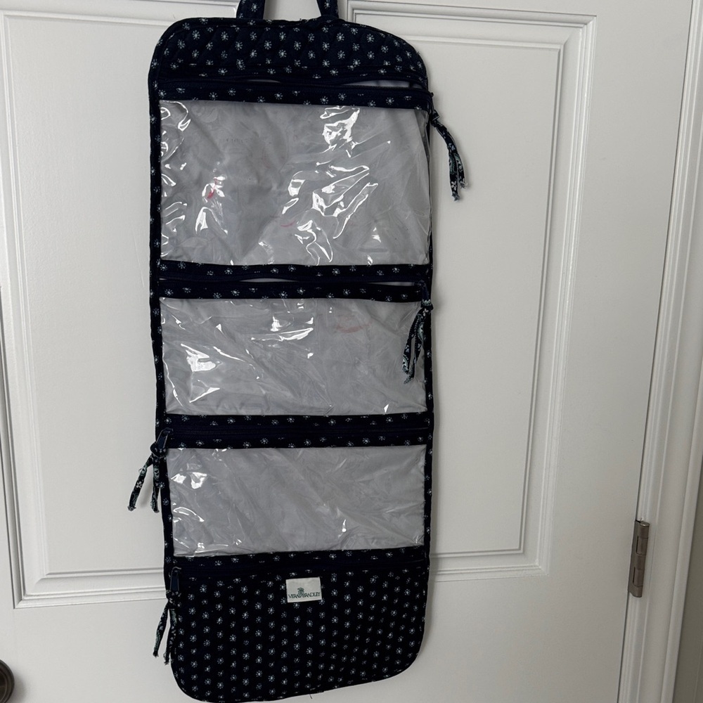 Vera Bradley Travel Cosmetic Organizer - Navy And White